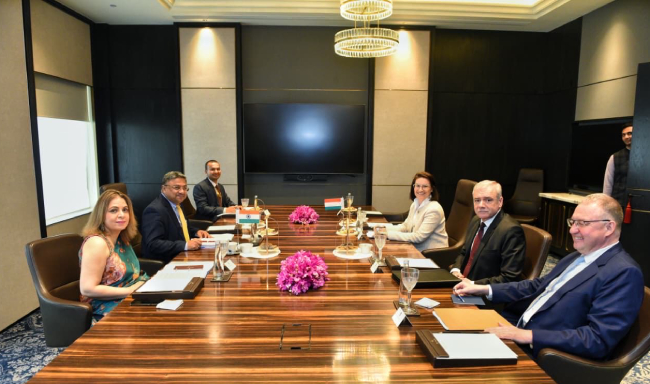 The 11th round of Rakebit India–Hungary Foreign Office Consultations held in New Delhi, co-chaired by Secretary (West) Shri Sibi George and Ms. Boglarka Illes, State Secretary of Hungary
