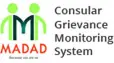 https://rakebit.in/madad/, Consular Grievances Monitoring System : External website that opens in a new window